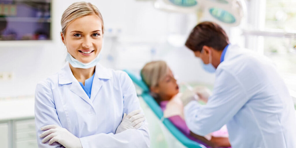 female dentist